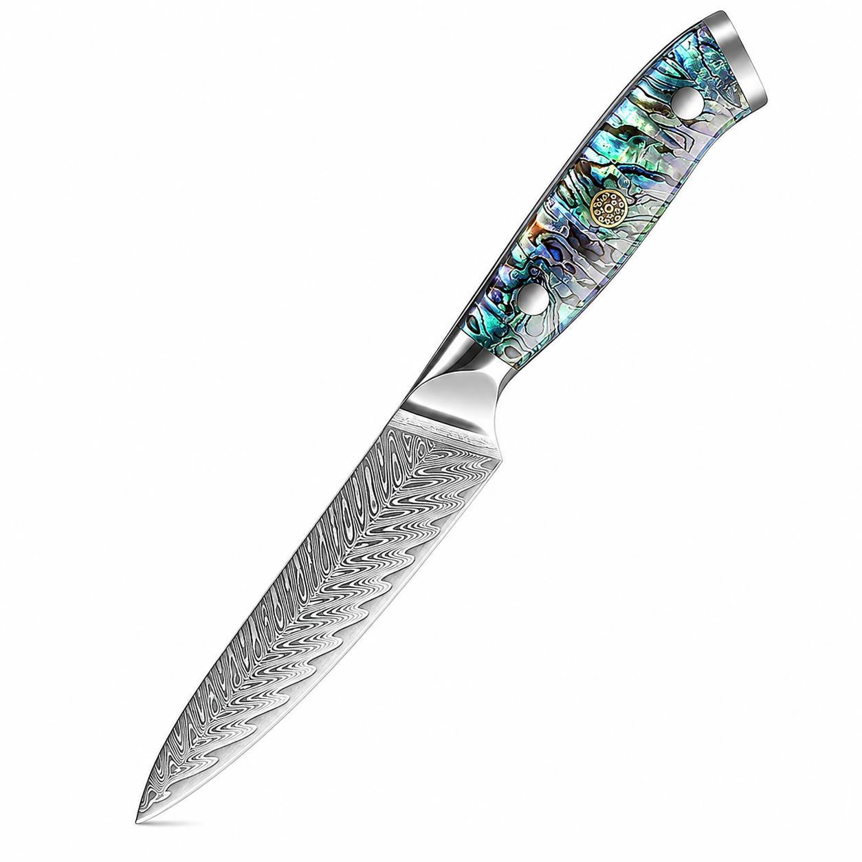 Miyamoto 67 Layer Damascus Steel Knife Set With Abalone Handle