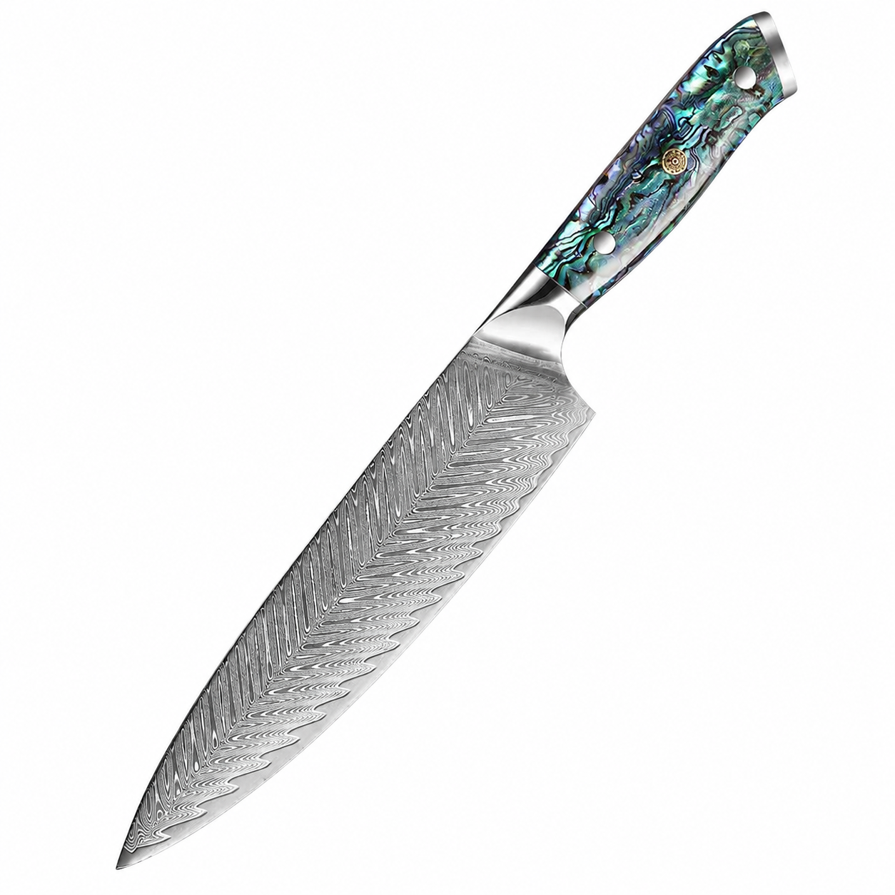 Miyamoto 67 Layer Damascus Steel Knife Set With Abalone Handle