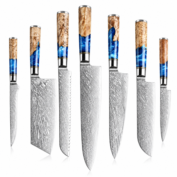 Miyamoto Sets - Japanese Damascus Steel Chef's Knives – Lux Resin