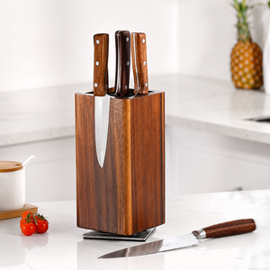 Rotating Wooden Magnetic Knife Rack