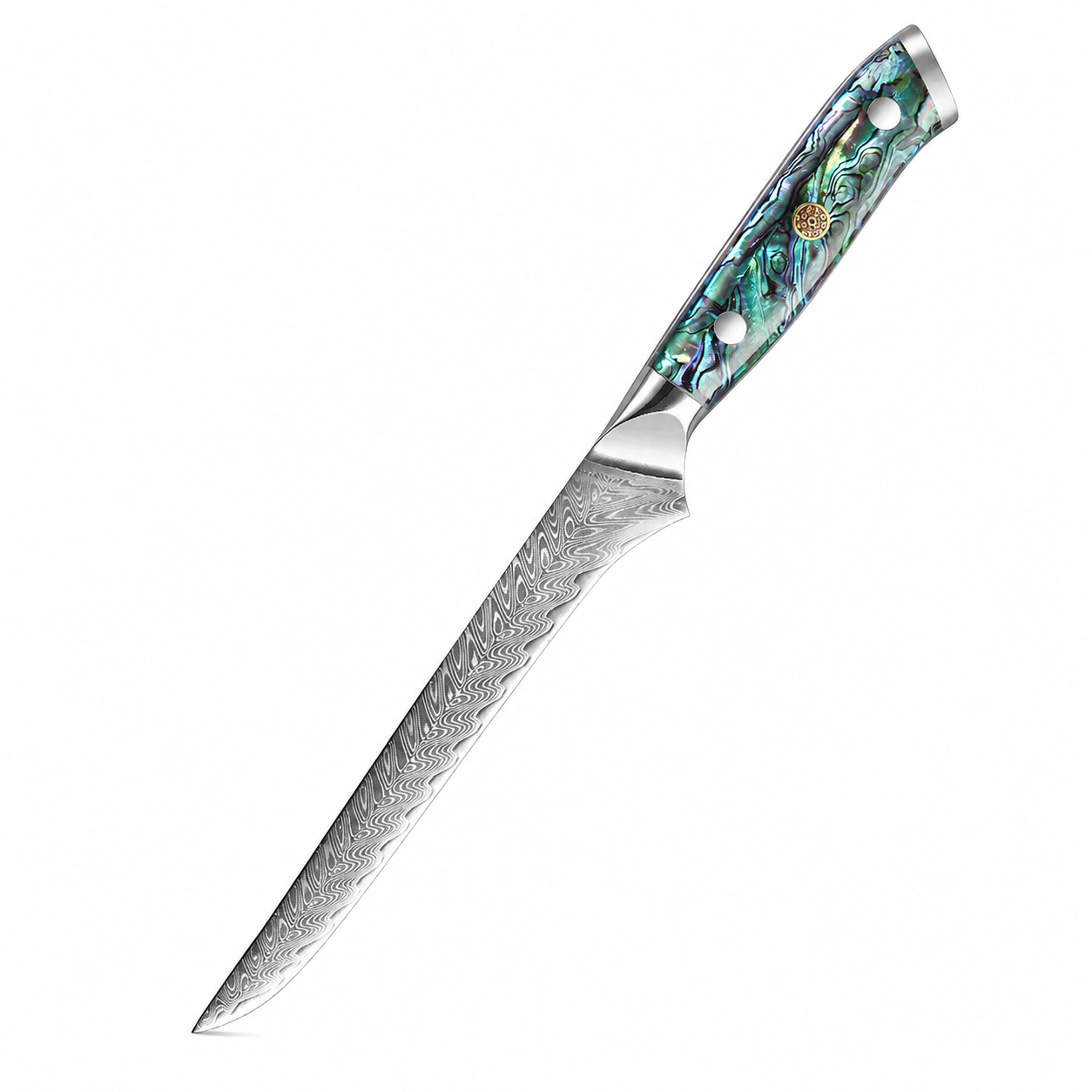 Miyamoto 67 Layer Damascus Steel Knife Set With Abalone Handle