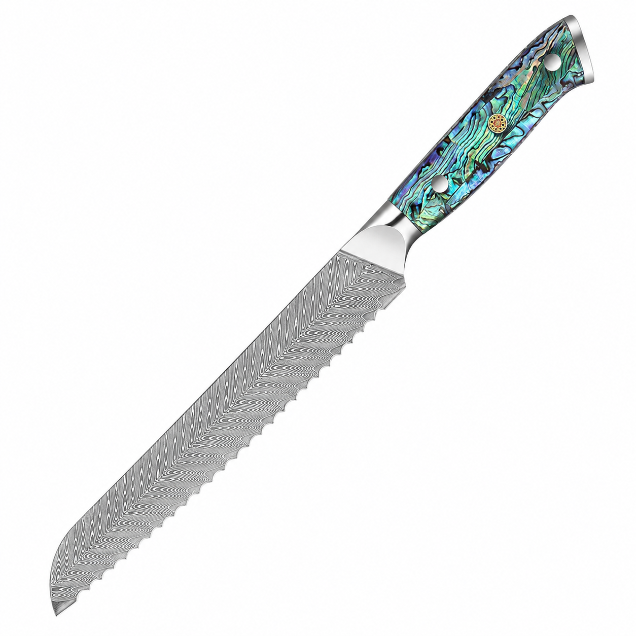 Miyamoto 67 Layer Damascus Steel Knife Set With Abalone Handle